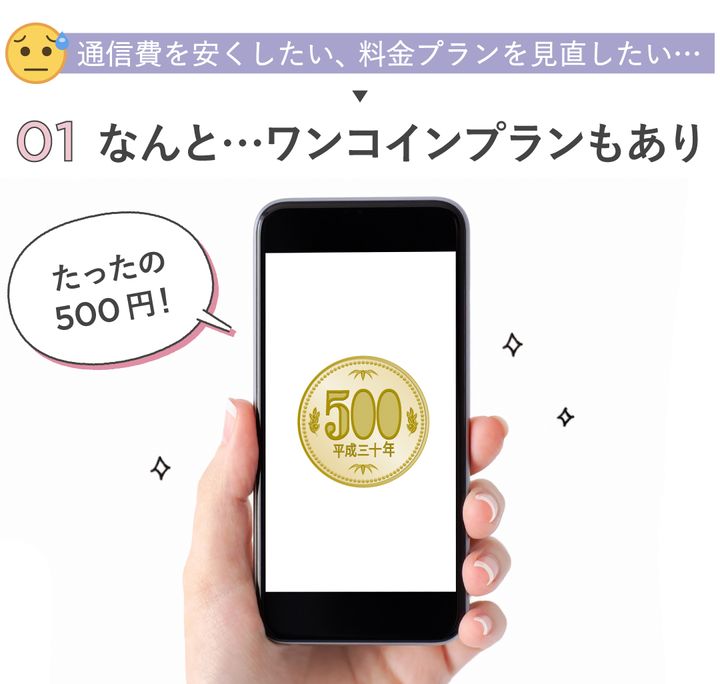 ワンコインプランもあり