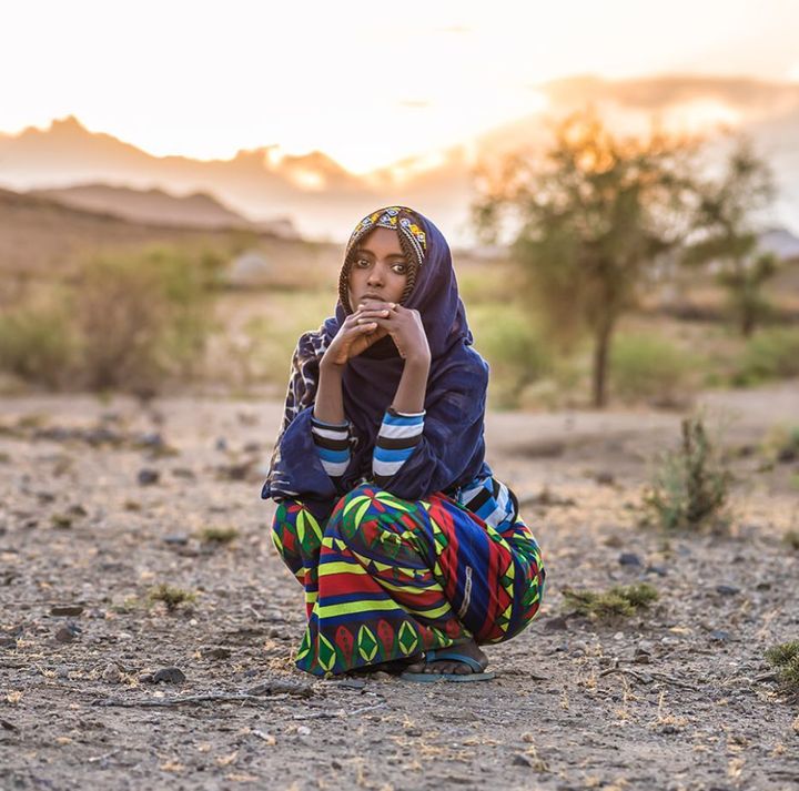 アフリカ民族の少女