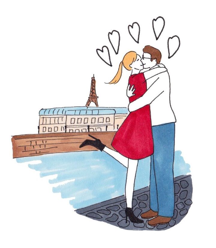 キスの風景がパリの日常として馴染んでいた