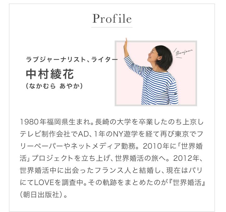 中村綾花さんプロフィール