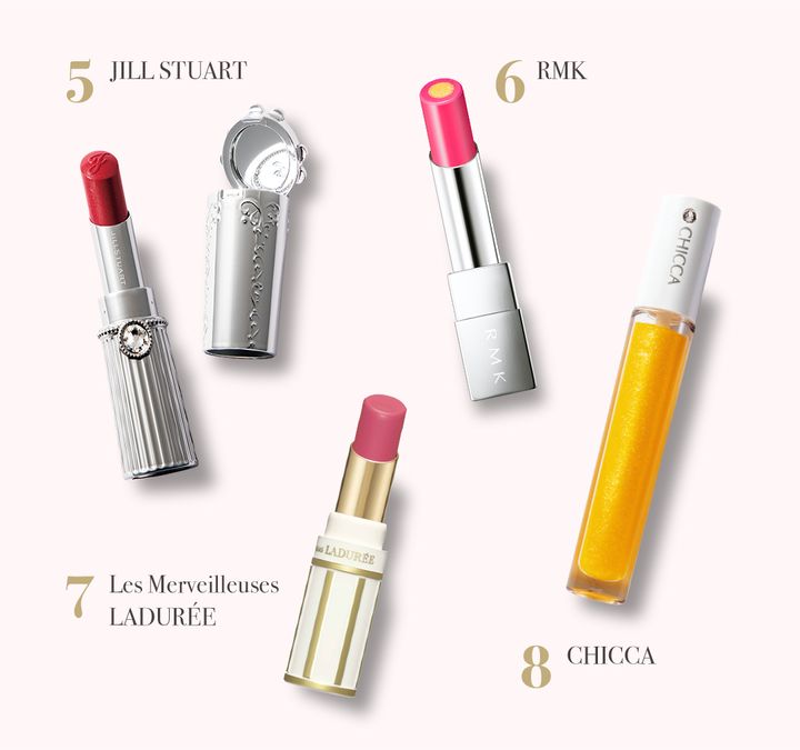 ５JILLSTUART ６RMK ７Les Merveilleuses LADURÉE ８CHICCA