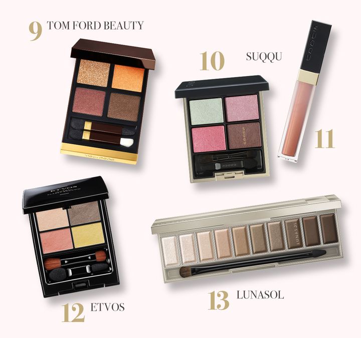 ９TOM FORD BEAUTY １０、１１SUQQU １２ETVOS １３LUNASOL