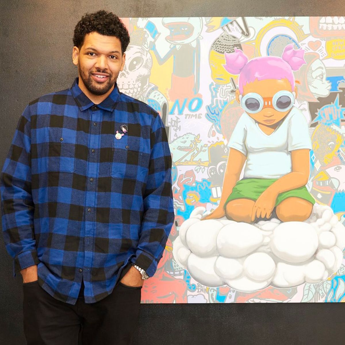 ブル・ブラントリー Hebru Brantley Fly boy 砕け モノクロ
