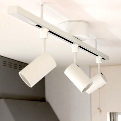 無印スポットライト大 黒4つ 無印ダクトレールセット ブラック 4灯