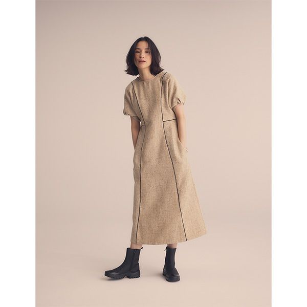 randeboo Layered knit op レイヤードニットワンピース ロング  