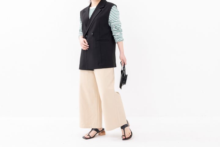 身長約148cmが着用