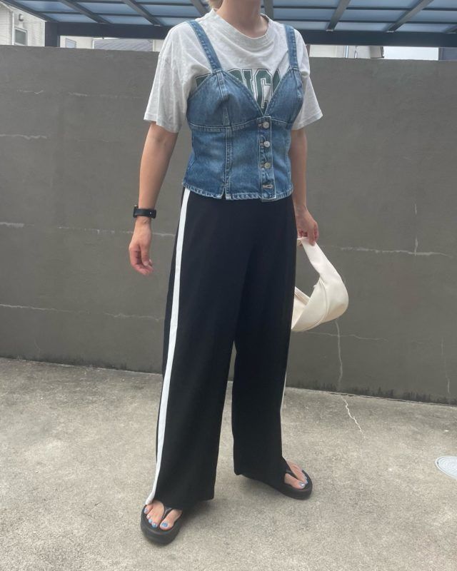 ZARA ビスチェ ストレートデニムセットアップ