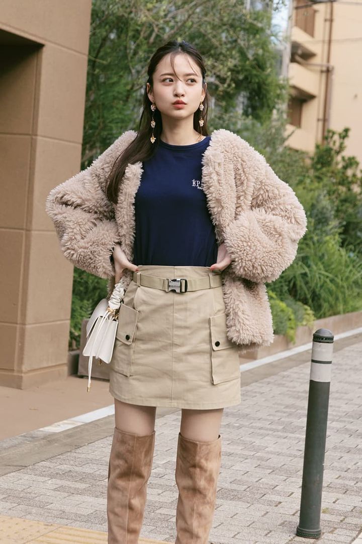 T.japan boa 語りかける jacket ベージュ 