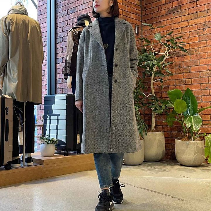 【お値下げしました】無印良品　再生ウール混チェスターコート（ライトベージュ 無印良品（ムジルシリョウヒン）の「再生ウール混チェスター