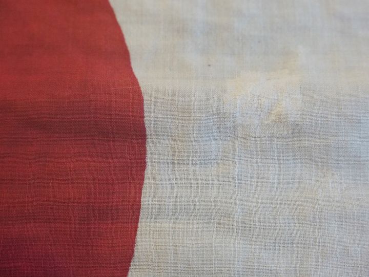 当時のものとして唯一残されていた日本国旗