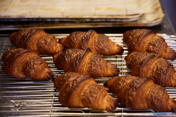 焼き上がったクロワッサン