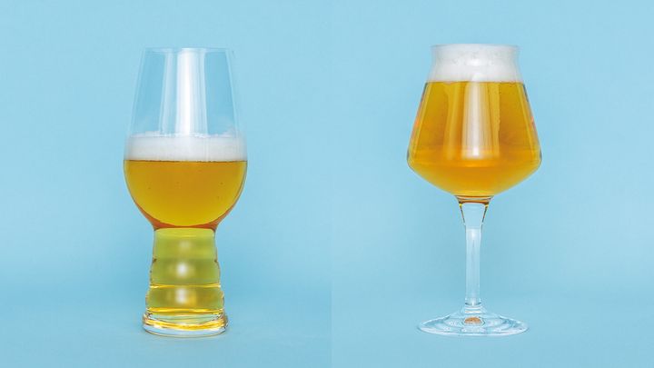 左から、〈シュピゲラウ〉のIPAグラス、〈RASTAL〉社の「TEKU」
