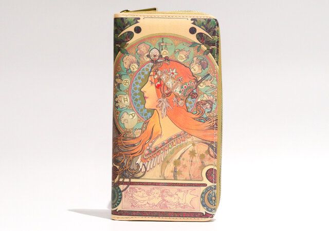 付録のアルフォンス・ミュシャ じゃばら式長財布