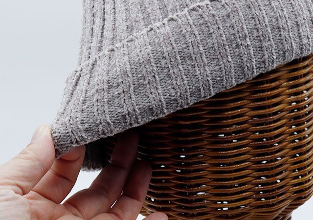 伸びが良いグレーのニット帽