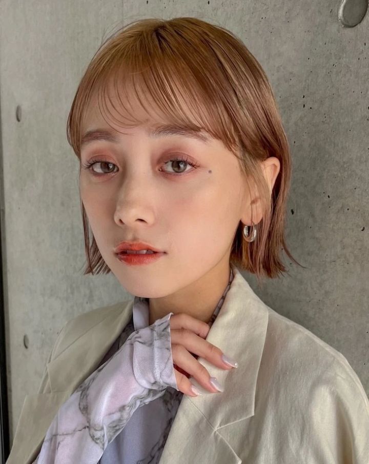 ボブ ヘア 髪型 ヘアスタイル 大人 前髪あり