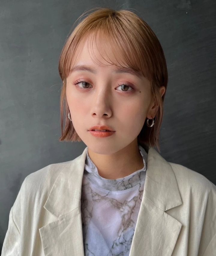 ボブ ヘア 髪型 ヘアスタイル 大人 前髪あり