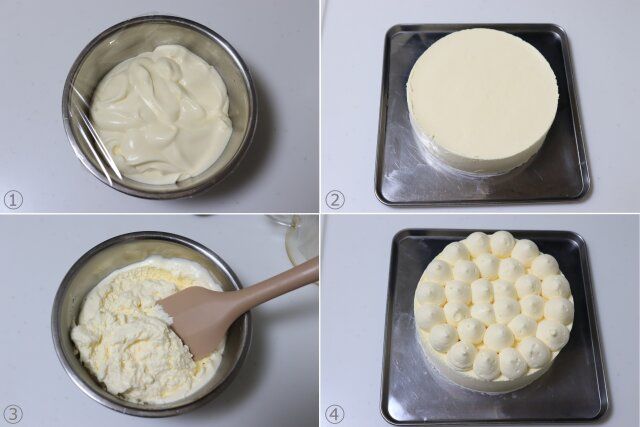 マスカルポーネのムースケーキ レシピ チーズムースを絞る