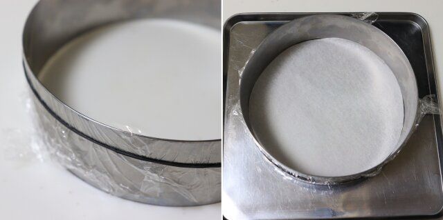 マスカルポーネのムースケーキ レシピ 型の準備