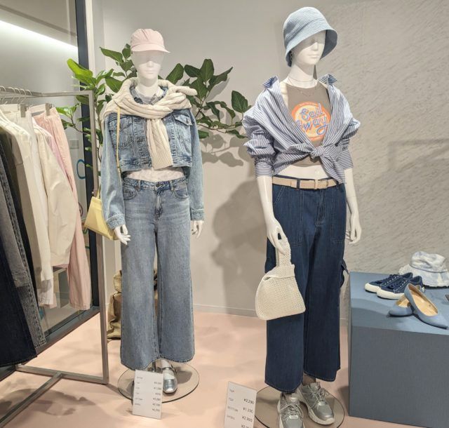 クロップド＆ミドルライスデニムデニム