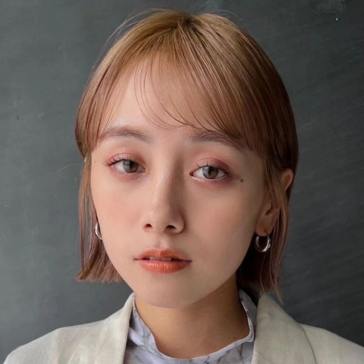 ボブ ヘア 髪型 ヘアスタイル 大人 前髪あり 30代 40代