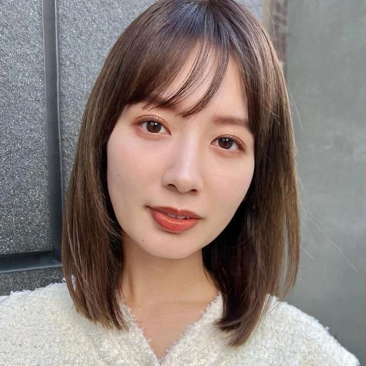 ミディアム ヘア 髪型 ヘアスタイル 大人 30代 40代 前髪あり