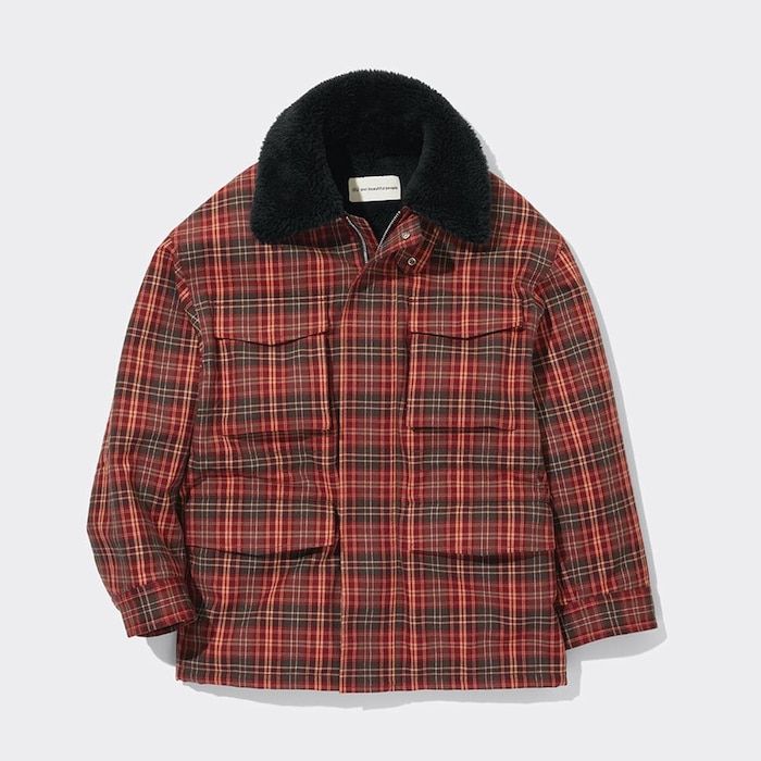 画像: 【GU】「チェックボアブルゾン beautiful people」¥2,990（税込）※値下げ価格 出典：GU