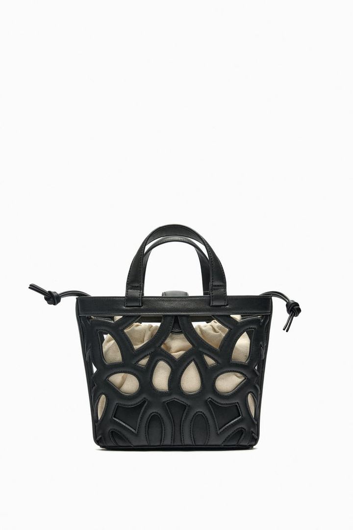 画像: 【ZARA】「カットワーク ミニトートバッグ」¥5,990（税込）※値下げ価格 出典：ZARA