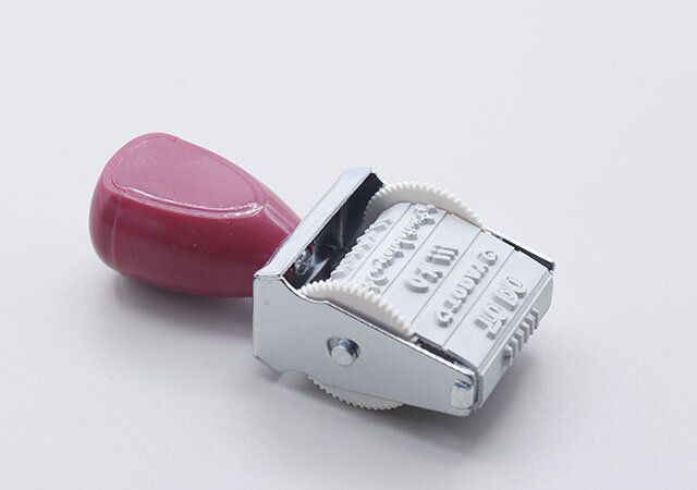 セリアのデザイン回転ラバースタンプ