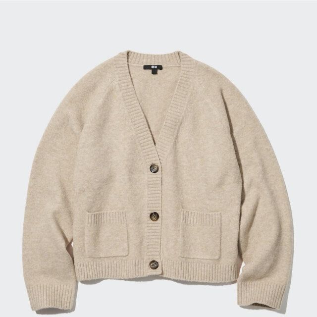 ユニクロ スフレヤーンショートカーディガン