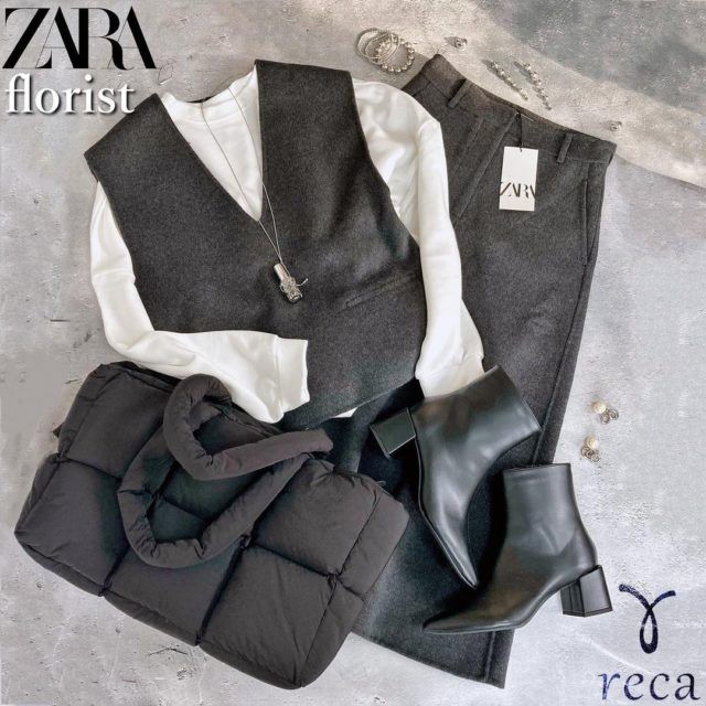 ZARAウールブレンドセットアップ置き