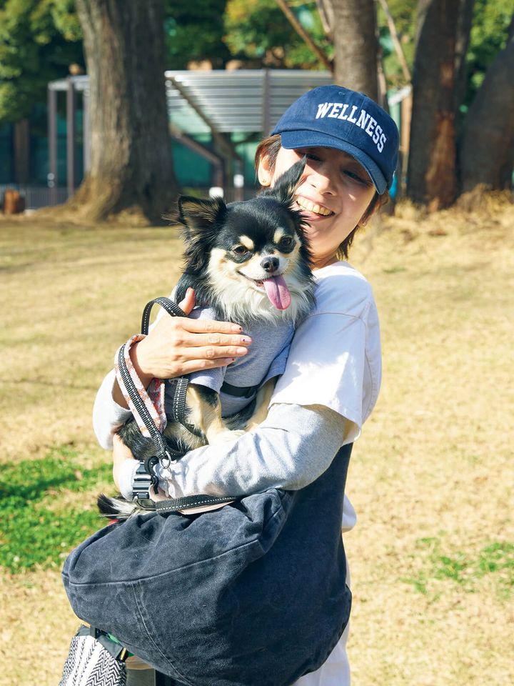 近浪眞美と愛犬のぶ弘