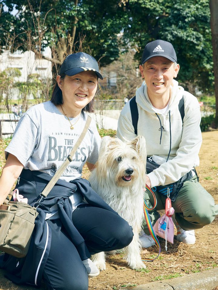 近藤俊安・知子と愛犬ナギサ