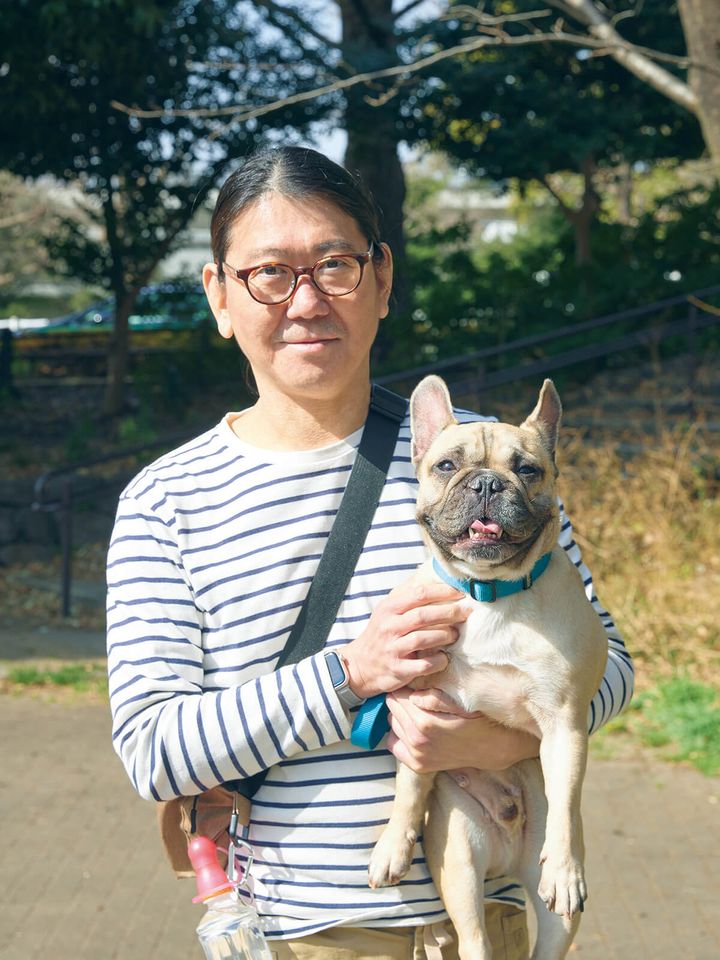 山口武志と愛犬の麦