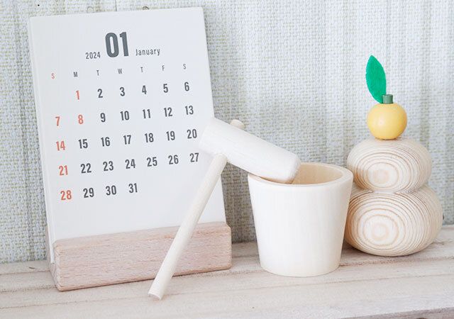 セリアの木製オブジェ杵と臼