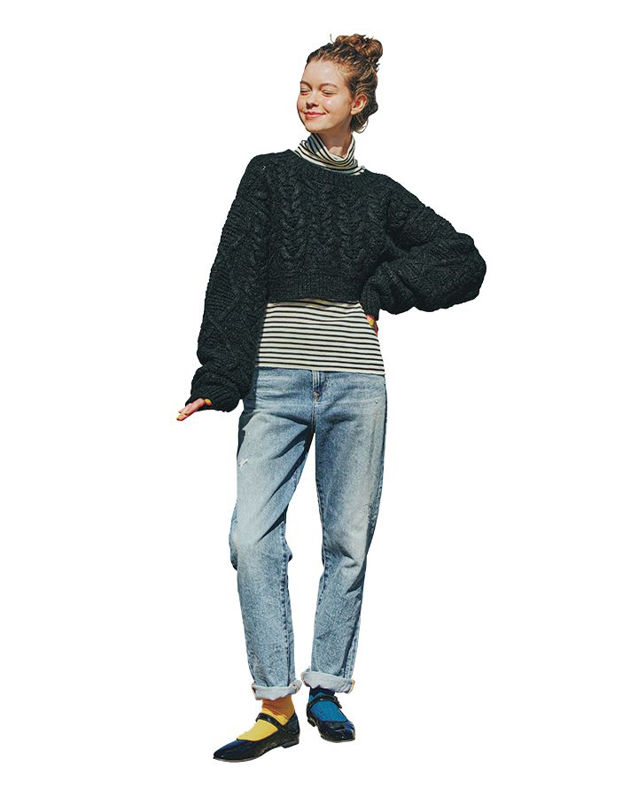 デニムとボーダーの最強コーデはソックスで遊び心を【本日のFUDGE GIRL-12月23日】