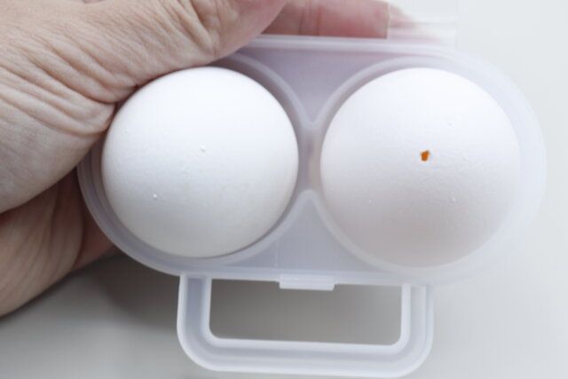 セリアのエッグケース 2個用のサイズ感