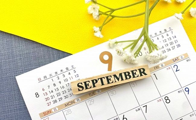 9月のカレンダー