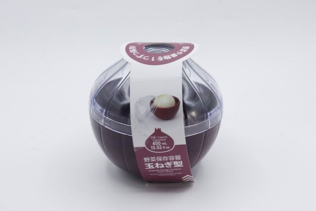 ダイソーの野菜保存容器（玉ねぎ型）のパッケージ