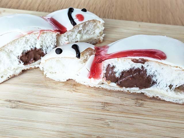 「チョコレート スノーマン」の断面