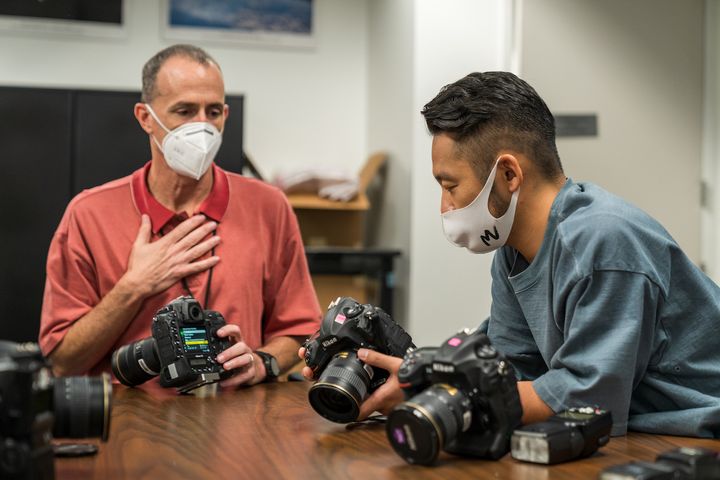 NASAでのカメラ講習の模様。