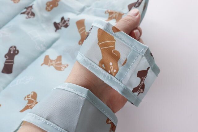 ダイソーのマチ付きショッピングバッグ 埴輪土偶柄の持ち手