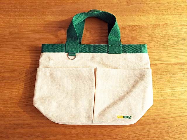 サブウェイオリジナル 保冷ランチトートバッグ 2つのポケット付き