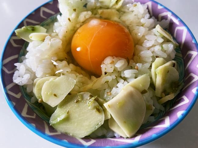 業務スーパー 青のにんにく 調理例