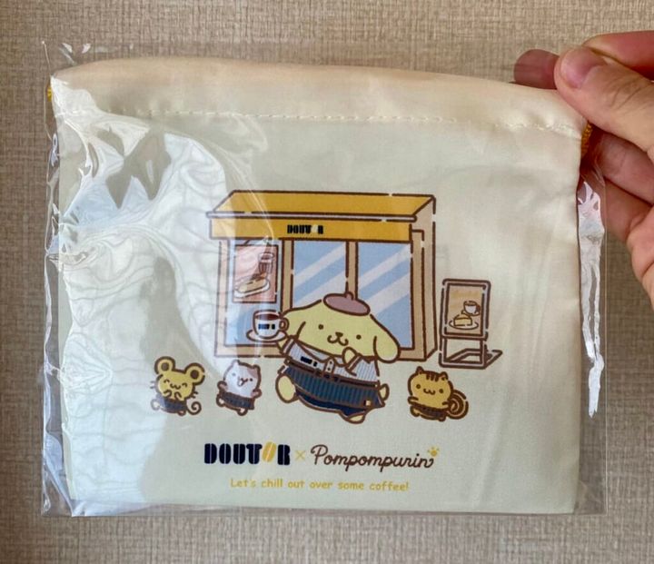 ドトール福袋2024中身／＜数量限定＞ポムポムプリンコラボ巾着おもて