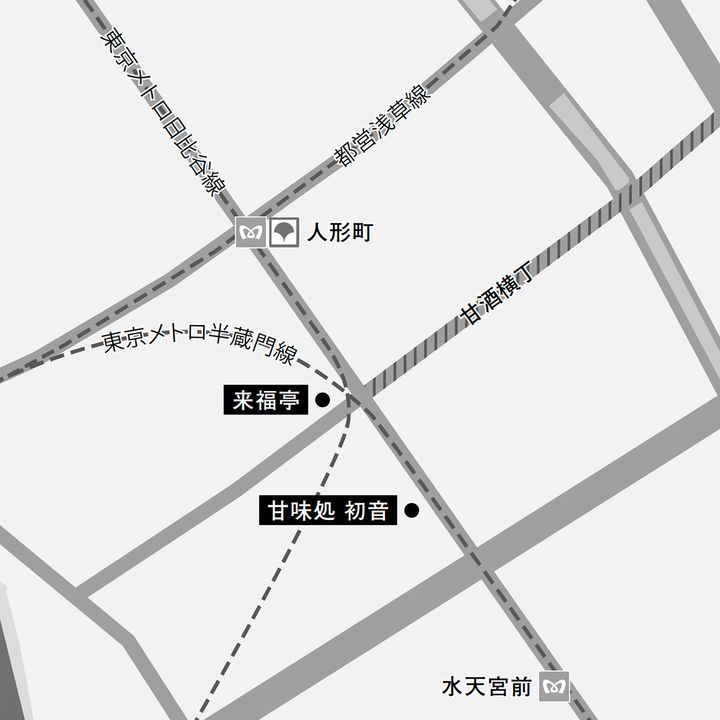 東京 水天宮・人形町周辺の地図