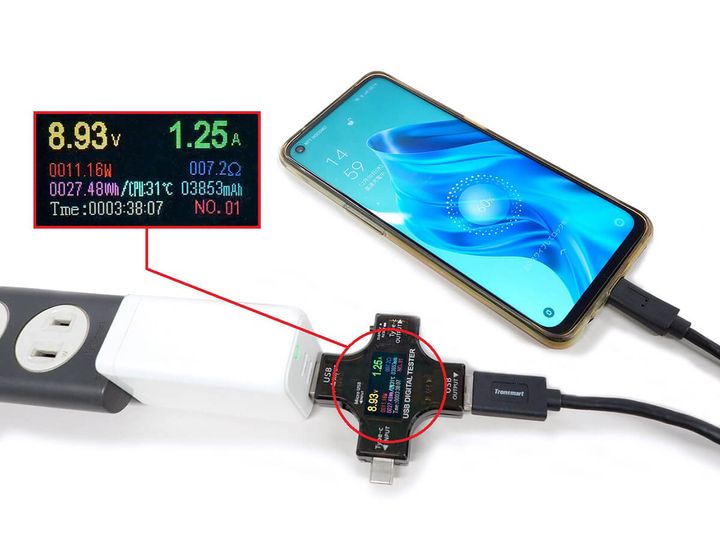 USB-AでAndroidスマホを充電1