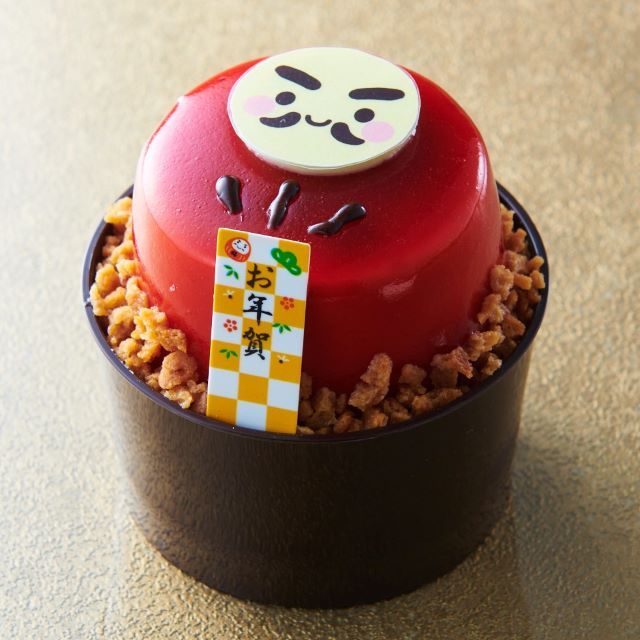 シャトレーゼの新春スイーツ「賀正ケーキ 大吉だるま」