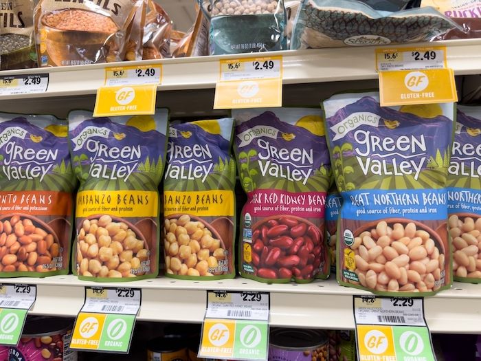 カルフォルニアの健康食品の棚