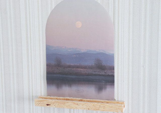 ウッドチップウォールラックの活用例