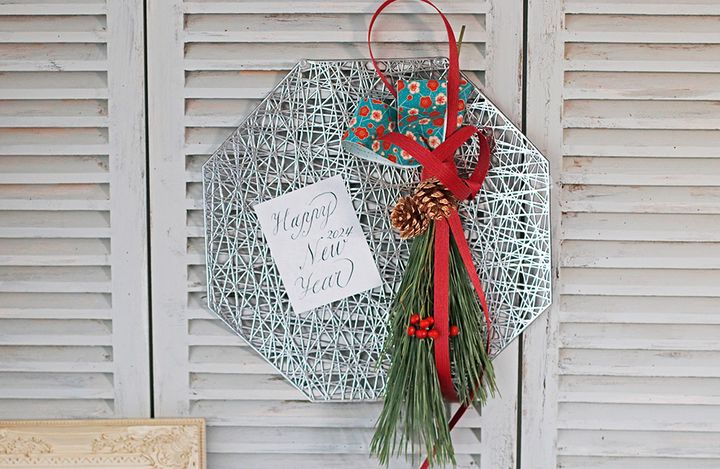 お正月のプチプラ玄関飾り